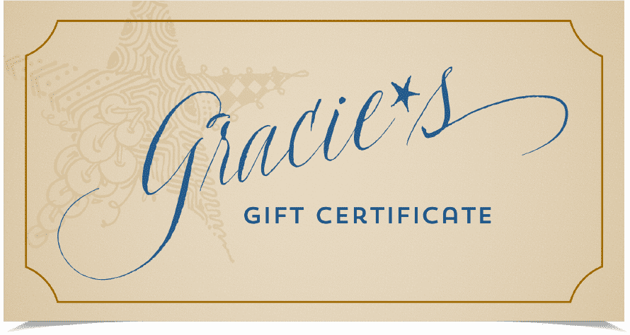 Gracie’s gift certificate