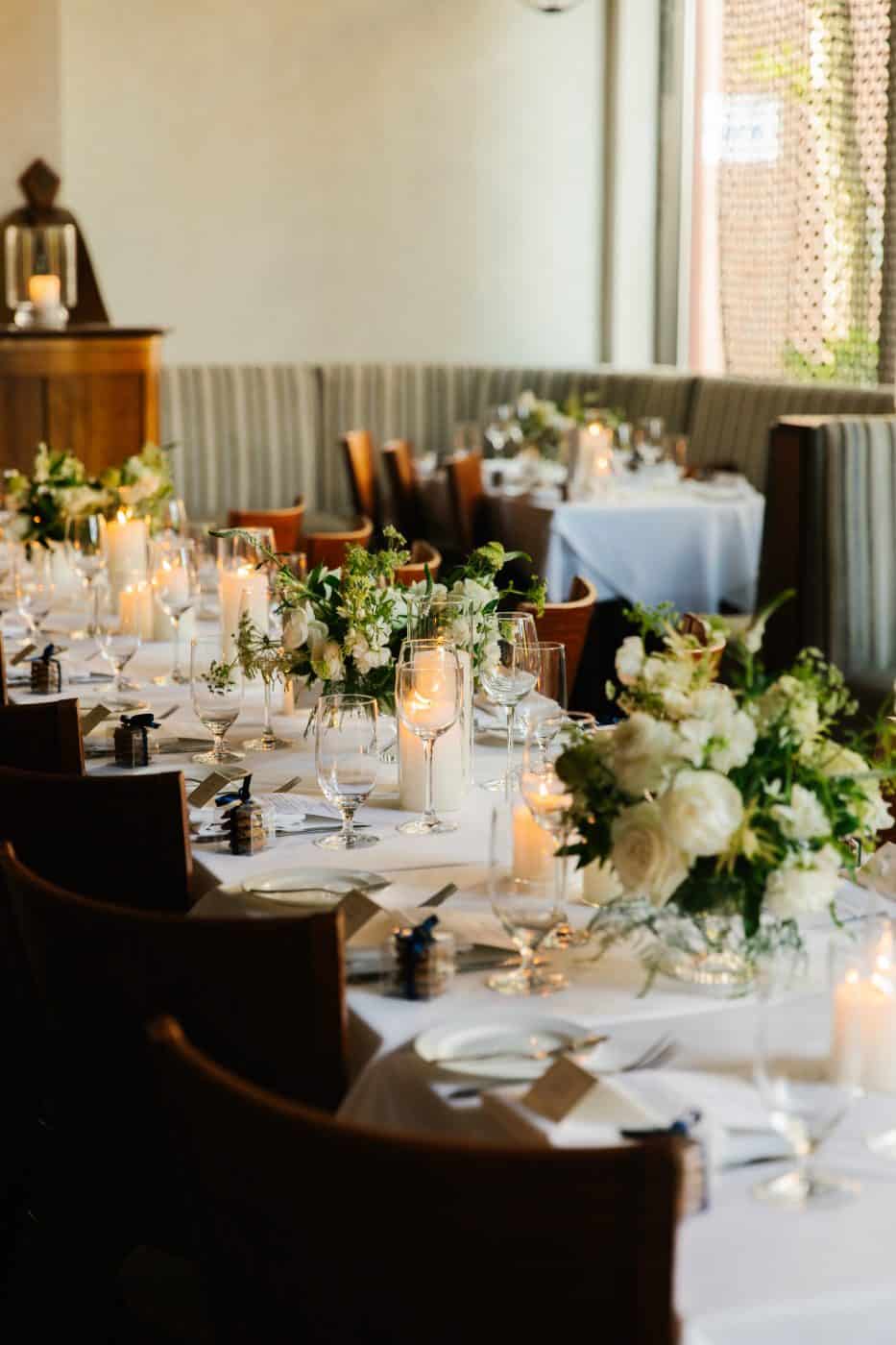 Wedding reception setup at private event venue Providence