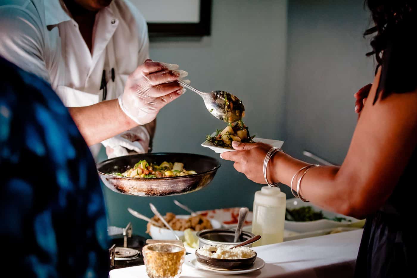 Interactive gnocchi station at private event in providence