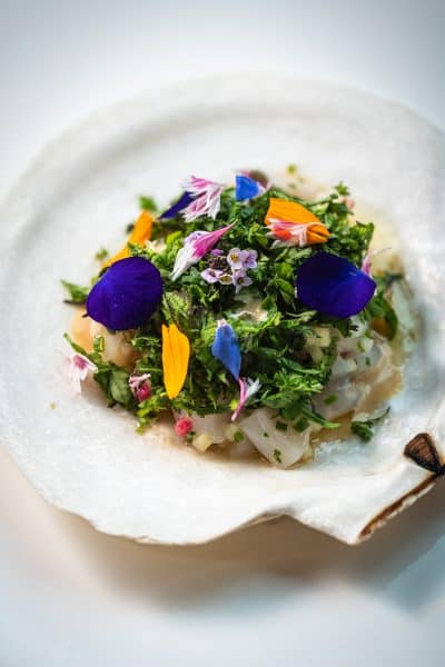 Locally caught fish prepared for tasting menu at Gracie’s Providence