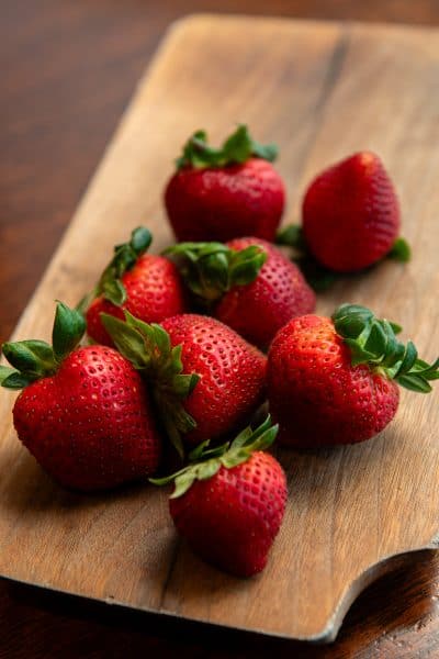 Seasonal Rhode Island strawberries for dessert at Gracie’s Providence